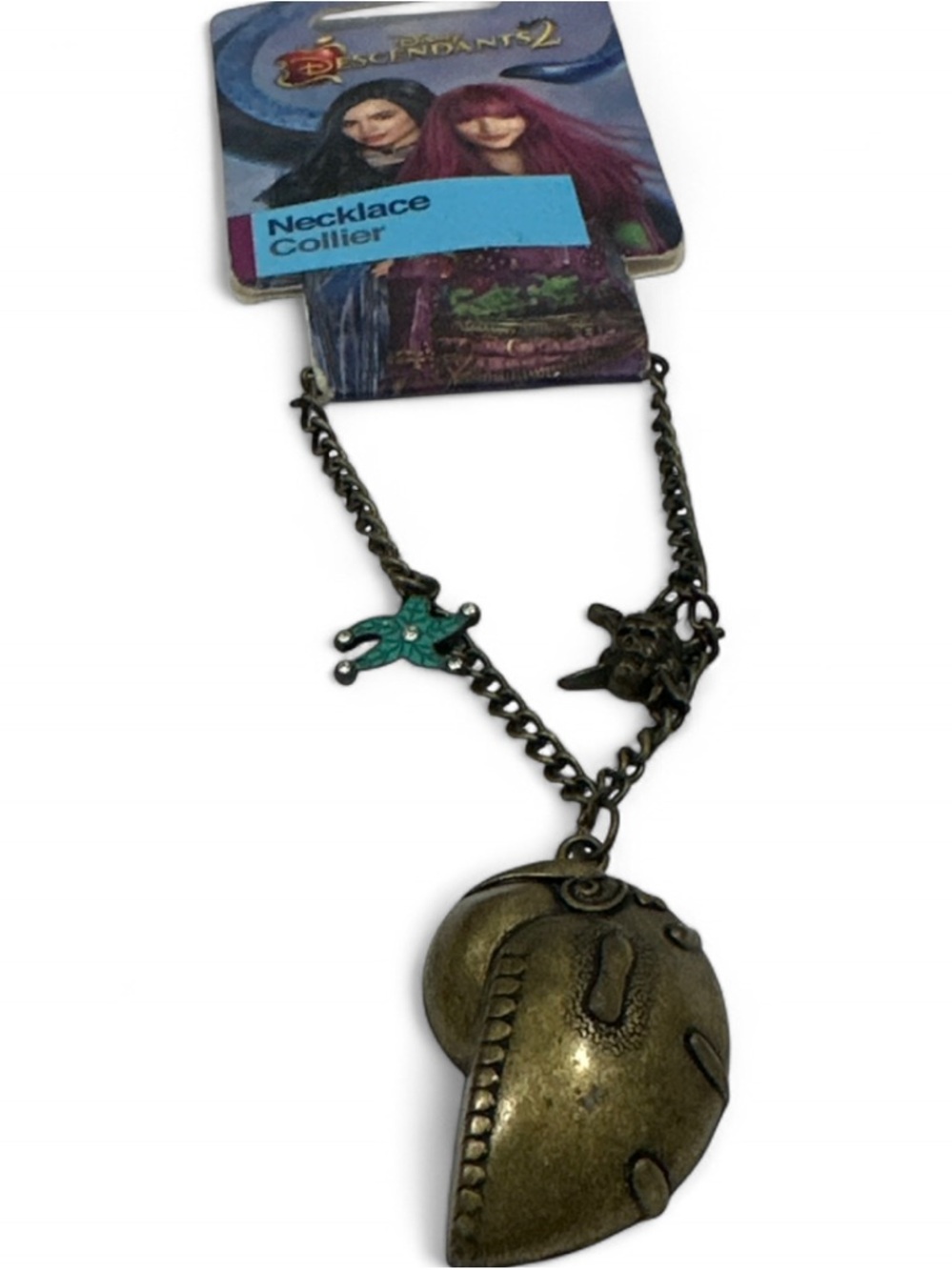 Disney Bronze Tone Heart Pendant Necklace with Teal Star Accent - Picture 3 of 9